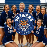 Custom Cheer Signs for School Spirit, Personalized Cheerleading Rally Signs with Handle, Pep Rally Sports Team Chant & Game Day Support Sign