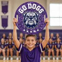 Custom Cheer Signs for School Spirit, Personalized Cheerleading Rally Signs with Handle, Pep Rally Sports Team Chant & Game Day Support Sign