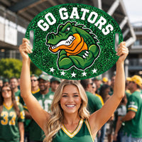 Custom Cheer Signs for School Spirit, Personalized Cheerleading Rally Signs with Handle, Pep Rally Sports Team Chant & Game Day Support Sign