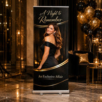 Custom Retractable Banner Stand, Personalized Roll Up Banner, Event Business Display Sign, Promotional Marketing Banner for Trade Shows