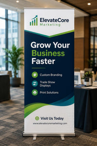 Custom Retractable Banner Stand, Personalized Roll Up Banner, Event Business Display Sign, Promotional Marketing Banner for Trade Shows