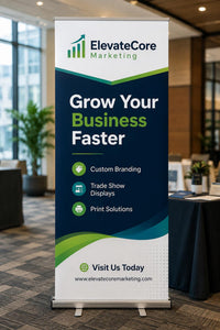Custom Retractable Banner Stand, Personalized Roll Up Banner, Event Business Display Sign, Promotional Marketing Banner for Trade Shows