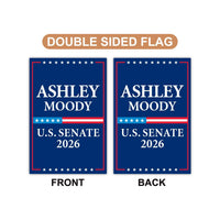 Ashley Moody For Florida Senate 2026 Garden Flag, Double Sided, 2026 Senate Flag, Republic, Elections Flag, Race Red White & Blue Flag