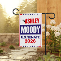 Ashley Moody For Florida Senate 2026 Garden Flag, Double Sided, 2026 Senate Flag, Republic, Elections Flag, Race Red White & Blue Flag