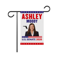 Ashley Moody For Florida Senate 2026 Garden Flag, Double Sided, 2026 Senate Flag, Republic, Elections Flag, Race Red White & Blue Flag