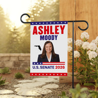 Ashley Moody For Florida Senate 2026 Garden Flag, Double Sided, 2026 Senate Flag, Republic, Elections Flag, Race Red White & Blue Flag