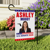 Ashley Moody For Florida Senate 2026 Garden Flag, Double Sided, 2026 Senate Flag, Republic, Elections Flag, Race Red White & Blue Flag
