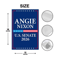 Angie Nixon For Florida Senate 2026 Garden Flag, Double Sided, 2026 Senate Flag, Republic, Elections Flag, Race Red White & Blue Flag