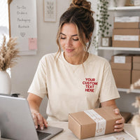 Custom Logo Embroidered Shirt, Personalized Business Logo T-Shirt, Custom Text Long Sleeve, Branded Workwear Tee, Small Business Gift