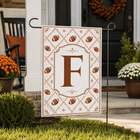 Personalized Football Garden Flag, 12x18 Double Sided Outdoor Decor, Game Day Yard Flag, Custom Monogram Porch Accent, Football Fan Gift