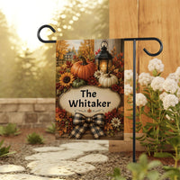 Personalized Fall Garden Flag, 12x18 Double Sided Yard Flag, Autumn Welcome Sign, Thanksgiving Pumpkin Porch Decor, Housewarming Gift