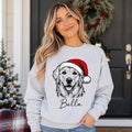 Personalized Santa Paws Dog Sweatshirt, Custom Pet Name Crewneck, Christmas Dog Breed Shirt, Festive Paw Lover Top, Gift for Pet Mom