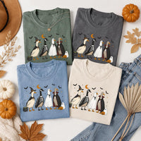 Trick or Treat Ducks Shirt, Spooky Season Goose Tee, Retro Monster Duck Graphic, Halloween Party Tee, Cute Holiday Gift for Duck Lover