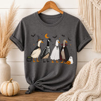 Trick or Treat Ducks Shirt, Spooky Season Goose Tee, Retro Monster Duck Graphic, Halloween Party Tee, Cute Holiday Gift for Duck Lover