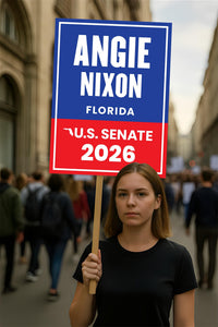 Angie Nixon For Florida Senate 2026 Election Sign, Political Campaign Sign, Republican party, Senate Election 2026 Race Poster Sign