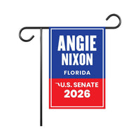 Angie Nixon For Florida Senate 2026 Garden Flag, Double Sided, 2026 Senate Flag, Republic, Elections Flag, Race Red White & Blue Flag