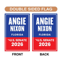Angie Nixon For Florida Senate 2026 Garden Flag, Double Sided, 2026 Senate Flag, Republic, Elections Flag, Race Red White & Blue Flag