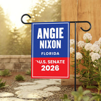 Angie Nixon For Florida Senate 2026 Garden Flag, Double Sided, 2026 Senate Flag, Republic, Elections Flag, Race Red White & Blue Flag