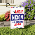 Angie Nixon For Florida Senate 2026 Garden Flag, Double Sided, 2026 Senate Flag, Republic, Elections Flag, Race Red White & Blue Flag