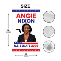 Angie Nixon For Florida Senate 2026 Garden Flag, Double Sided, 2026 Senate Flag, Republic, Elections Flag, Race Red White & Blue Flag