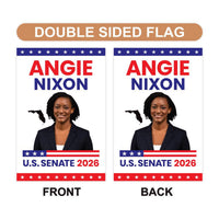Angie Nixon For Florida Senate 2026 Garden Flag, Double Sided, 2026 Senate Flag, Republic, Elections Flag, Race Red White & Blue Flag
