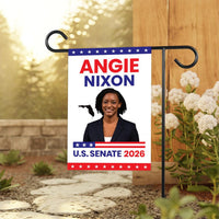 Angie Nixon For Florida Senate 2026 Garden Flag, Double Sided, 2026 Senate Flag, Republic, Elections Flag, Race Red White & Blue Flag