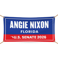 Angie Nixon For Florida U.S. Senate Banner Sign, 13 oz Waterproof US Senate Election 2026 Vinyl Banner With Metal Grommets