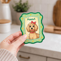 Personalized Pet Portrait Fridge Magnet, Custom Dog Cat Photo Magnet, Refrigerator Keepsake, Custom Pet Fridge Magnet, Dog Mom Gift