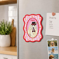 Personalized Pet Portrait Fridge Magnet, Custom Dog Cat Photo Magnet, Refrigerator Keepsake, Custom Pet Fridge Magnet, Dog Mom Gift