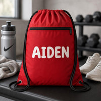 Personalized Kids Drawstring Backpack, Custom Name School Cinch Bag, Gym Sports Sack, Student Personalized Bag, Back to School Gift