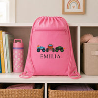 Personalized Kids Drawstring Backpack, Custom Name School Cinch Bag, Gym Sports Sack, Student Personalized Bag, Back to School Gift