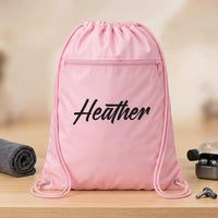 Personalized Nursery Drawstring Backpack, Custom Name Cinch Bag, Daycare Nanny Preschool Bag, Kids Drawstring Bag, Kids Activity Gift