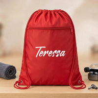 Personalized Nursery Drawstring Backpack, Custom Name Cinch Bag, Daycare Nanny Preschool Bag, Kids Drawstring Bag, Kids Activity Gift