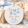 Personalized New Baby Ceramic Ornament, Birth Stats Baby Keepsake Ornament, First Christmas, Birth Announcement Gift, New Parent Gift