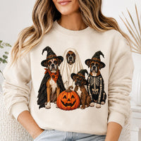 Boxer Halloween Shirt, Dog Mom Graphic Tee, Spooky Ghost Pumpkin Sweatshirt, Dog Breed Apparel, Halloween Pet Mom Gift