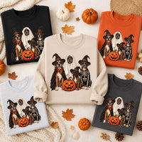 Boxer Halloween Shirt, Dog Mom Graphic Tee, Spooky Ghost Pumpkin Sweatshirt, Dog Breed Apparel, Halloween Pet Mom Gift