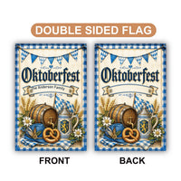 Personalized Oktoberfest Garden Flag, 12x18 Double Sided Yard Flag, Custom Family Decor, Bavarian Beer Stein Porch Decor, Family Gift