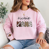 Personalized Football Nana Sweatshirt, Custom Family Name Shirt, Senior Night Gigi Gift, Game Day Outfit, Gift for Grandma, Front Sleeve