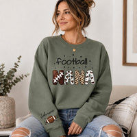 Personalized Football Nana Sweatshirt, Custom Family Name Shirt, Senior Night Gigi Gift, Game Day Outfit, Gift for Grandma, Front Sleeve