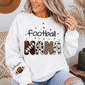 Personalized Football Nana Sweatshirt, Custom Family Name Shirt, Senior Night Gigi Gift, Game Day Outfit, Gift for Grandma, Front Sleeve