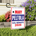 Mary Peltola For Alaska Senate 2026 Garden Flag, Double Sided, 2026 Senate Flag, Elections Flag, Race Red White & Blue Flag