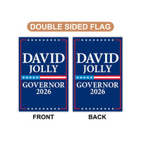 David Jolly For Florida Governor 2026 Garden Flag, Double Sided, 2026 Governor Flag, Republic, Elections Flag, Race Red White & Blue Flag