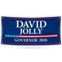 David Jolly For Florida U.S. Governor Banner Sign, 13 oz Waterproof US Governor Election 2026 Vinyl Banner With Metal Grommets