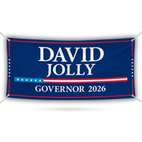 David Jolly For Florida U.S. Governor Banner Sign, 13 oz Waterproof US Governor Election 2026 Vinyl Banner With Metal Grommets