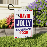 David Jolly For Florida Governor 2026 Garden Flag, Double Sided, 2026 Governor Flag, Republic, Elections Flag, Race Red White & Blue Flag