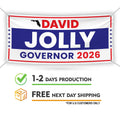 David Jolly For Florida U.S. Governor Banner Sign, 13 oz Waterproof US Governor Election 2026 Vinyl Banner With Metal Grommets