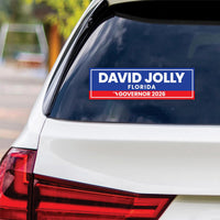 David Jolly For Florida Governor 2026 Vinyl Sticker, Vote David Jolly, Florida Governor Elections 2026 Bumper Sticker 10" x 3"