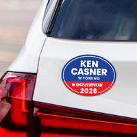 Ken Casner For Wyoming Governor 2026 Car Magnet - VoteKen Casner Vehicle Magnet, Wyoming Governor Elections 2026 Magnet - 6" x 4.5"