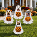 Personalized Ghost Pet Halloween Yard Sign, Custom Pet Photo Lawn Sign, Trick or Treat Cutout, Holiday Lawn Display, Halloween Yard Decor