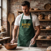 Custom Logo Embroidered Apron, Personalized Canvas Kitchen Apron, Branded Cafe Staff Uniform, Custom Business Apron, Restaurant Gift